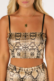 The Sunset Snakeskin Crop Top