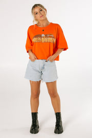 Harley Davidson Savannah Orange Crop Tee