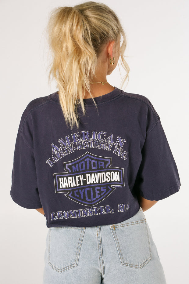 Harley Davidson Leominster Navy Crop Tee